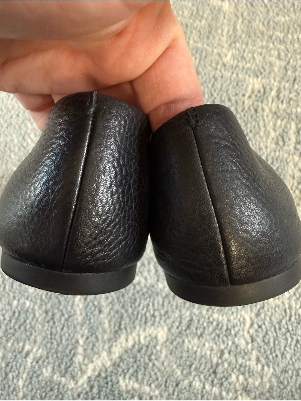Tory Burch Black Pebbled Leather Chelsea Ballet Flats - Picture 7 of 13